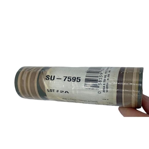 Wallpaper Border SU-7595 Leaf Scrolls Beige Green NOS Unopened Crafts DIY Decor - Picture 1 of 11